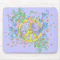 KRW Beautiful Butterfly Peace Symbol mousepads