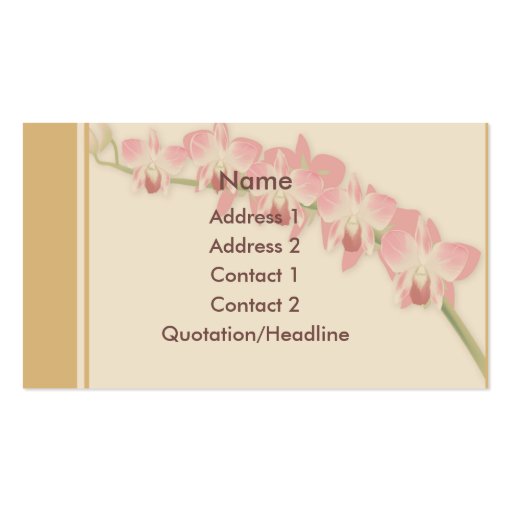 KRW Beautiful Orchids Custom Business Card