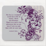 KRW Beauty Flourishes Quote Mouse Mat