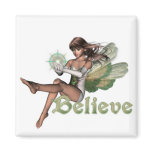 KRW Believe In Faeries Brunette Refrigerator Magnet
