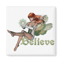 KRW Believe In Faeries Red Head Refrigerator Magnet
