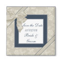 KRW Blue and White Custom Save the Date Wedding magnets by KRWWedding KRW Blue and White Custom Save the Date Wedding magnets