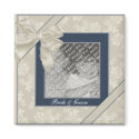 KRW Blue and White Custom Wedding Photo magnets by KRWWedding KRW Blue and White Custom Wedding Photo magnets