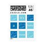 KRW Blue Blocks Baby Shower Stamps