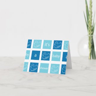 KRW Blue Blocks Custom Baby Shower Invitation card