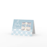 KRW Blue Booties Custom Baby Shower Invitation cards