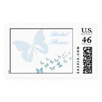 KRW Blue Butterfly Bridal Shower Stamp
