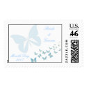 KRW Blue Butterfly Custom Wedding Stamp