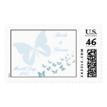 KRW Blue Butterfly Custom Wedding Stamp