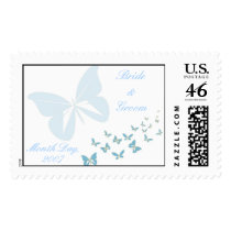 KRW Blue Butterfly Custom Wedding Stamp