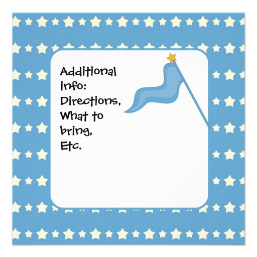 KRW Blue Cheerleader Birthday Party Invitation