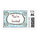 KRW Blue Circle Custom Wedding Stamp