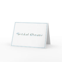 KRW Blue Daisy Bridal Shower Invitation cards by KRWWedding KRW Blue Daisy Bridal Shower Invitation cards