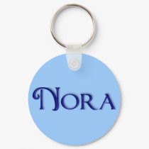 KRW Blue Glass Name Keychain - Nora
