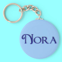 KRW Blue Glass Name Keychain - Nora keychains