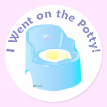 KRW Blue I Went on the Potty Training Reward stickers