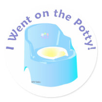 KRW Blue I Went on the Potty Training Reward stickers