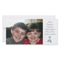 KRW Blue Mittens Custom Holiday Photo Card photo cards by KRWHolidays KRW Blue Mittens Custom Holiday Photo Card photo cards
