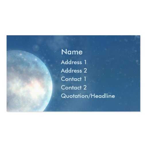 KRW Blue Moon Fantasy Business Card (front side)