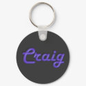 KRW Blue Neon Name Keychain - Craig