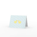 KRW Blue Stripe Rubber Duck Baby Shower Invitation cards