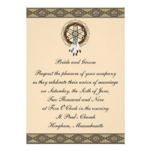 KRW Border Dreamcatcher Custom Wedding Invitation