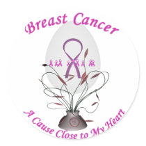 KRW Breast Cancer Awareness Egg Sticker by KRWDesigns KRW Breast Cancer Awareness Egg Sticker