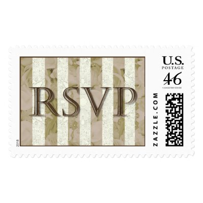 KRW Bridal Stripes RSVP Wedding Stamp