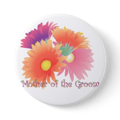 KRW Bright Daisy Mother of the Groom Wedding Butto Pins