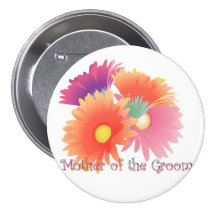 KRW Bright Daisy Mother of the Groom Wedding Butto Pins
