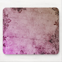 KRW Burgundy Watercolor Floral Grunge mousepads