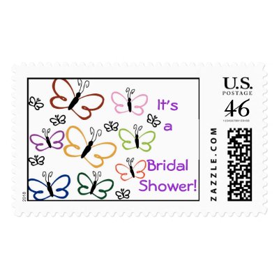 KRW Butterfly Bridal Shower Stamp