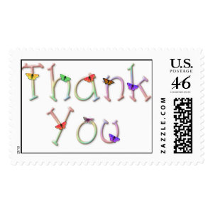 KRW Butterfly Thank You Stamp stamp