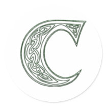 KRW - C - Celtic Monogram Seal stickers