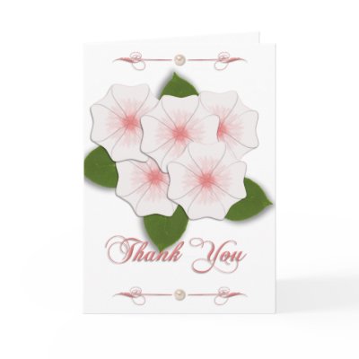 KRW Cherry Blossom Thank You Card by KRWWedding