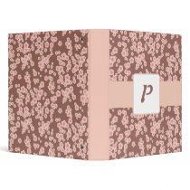 KRW Cherry Blossoms Monogram School Binder *