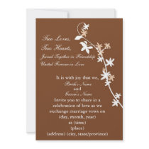 KRW Chocolate Custom Wedding Invitation