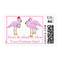 KRW Christmas Spirit Flamingo Stamp by KRWHolidays KRW Christmas Spirit Flamingo Stamp