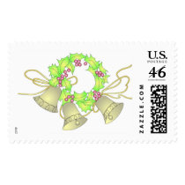 KRW Christmas Wreath with Bells Holiday postage