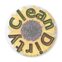 KRW Clean and Dirty 3 inch Sunflower Kitchen Magne magnets