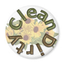 KRW Clean and Dirty 3 inch Sunflower Kitchen Magne magnets