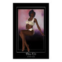 KRW Cocoa African American Pin Up posters