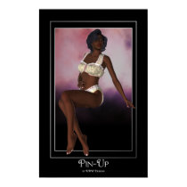 KRW Cocoa African American Pin Up posters