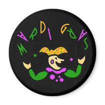 KRW Colorful Mardi Gras Jester magnets