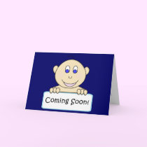 KRW Coming Soon Boy Baby Shower Invitation cards