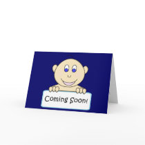 KRW Coming Soon Boy Baby Shower Invitation Cards