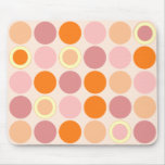 KRW Cool Pink and Orange Spots Mouse Mats