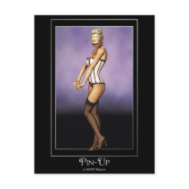 KRW Coquette Blonde Pin Up postcards