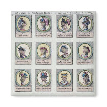 KRW Costume Francais 1783 Hats Vintage Magnet by KRWOldWorld KRW Costume Francais 1783 Hats Vintage Magnet