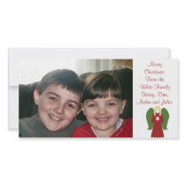 KRW Country Christmas Angel Custom Photo Card photo cards